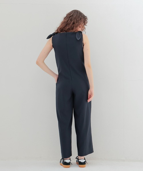 DRESSLAVE（ドレスレイブ）の「B7 / shoulder ribbon combinaison(ショルダーリボンコンビネゾン)（サロペット/オーバーオール・レディース・グレー/ネイビー・38）」の4枚目の写真