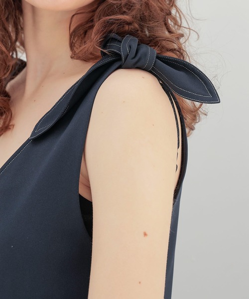 andequal ribbon shoulder combinaison - メルカリ
