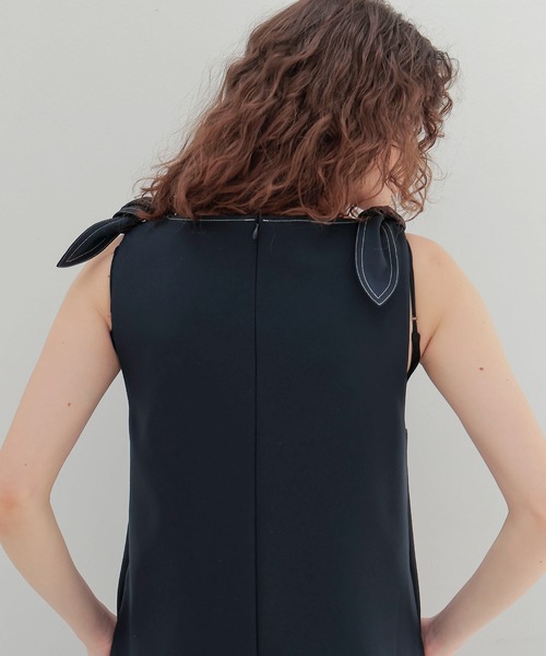 DRESSLAVE（ドレスレイブ）の「B7 / shoulder ribbon combinaison(ショルダーリボンコンビネゾン)（サロペット/オーバーオール・レディース・グレー/ネイビー・38）」の8枚目の写真