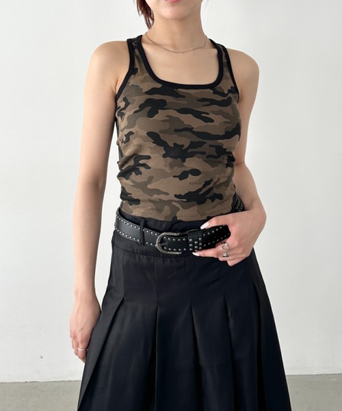 カップ付き迷彩柄タンクトップ[品番：OUTW0000531]｜Outfitter