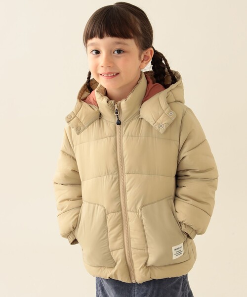 BEAMS mini（ビームスミニ）の「機能綿 フード ブルゾン 2025FW（90～150cm）（ブルゾン・キッズ・その他/ネイビー/ベージュ・140/130/90/150/120/110/100）」の4枚目の写真