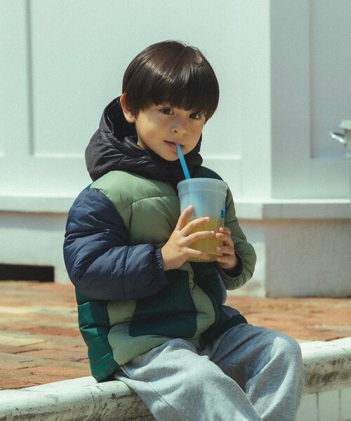 BEAMS mini（ビームスミニ）の「機能綿 フード ブルゾン 2025FW（90～150cm）（ブルゾン・キッズ・その他/ネイビー/ベージュ・140/130/90/150/120/110/100）」の10枚目の写真