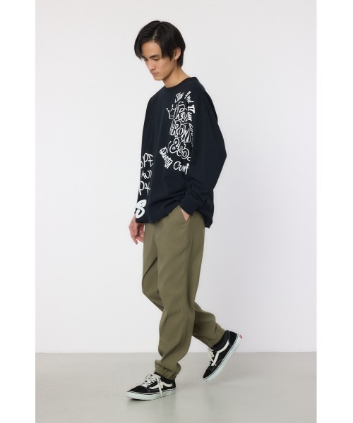 RODEO CROWNS WIDE BOWL(ロデオクラウンズワイドボウル)の「ランダムスケッチロングスリーブTシャツ(Tシャツ/カットソー・メンズ・ブラック/ホワイト/グリーン・MEDIUM/LARGE)」の8枚目の写真