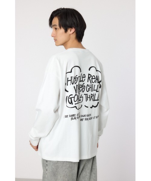 RODEO CROWNS WIDE BOWL(ロデオクラウンズワイドボウル)の「ランダムスケッチロングスリーブTシャツ(Tシャツ/カットソー・メンズ・ブラック/ホワイト/グリーン・MEDIUM/LARGE)」の16枚目の写真
