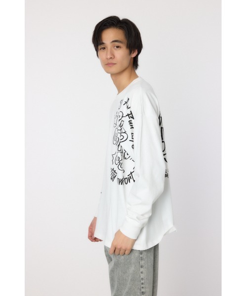 RODEO CROWNS WIDE BOWL(ロデオクラウンズワイドボウル)の「ランダムスケッチロングスリーブTシャツ(Tシャツ/カットソー・メンズ・ブラック/ホワイト/グリーン・MEDIUM/LARGE)」の17枚目の写真