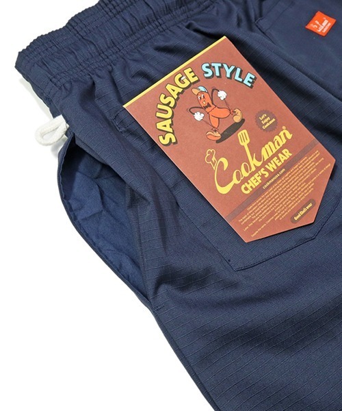 COOKMAN(クックマン)の「Cookman クックマン シェフパンツ イージーパンツ ワイドパンツ Sausage Style Ripstop Navy(その他パンツ・メンズ・ネイビー・LARGE/X-LARGE/XX-LARGE)」の2枚目の写真