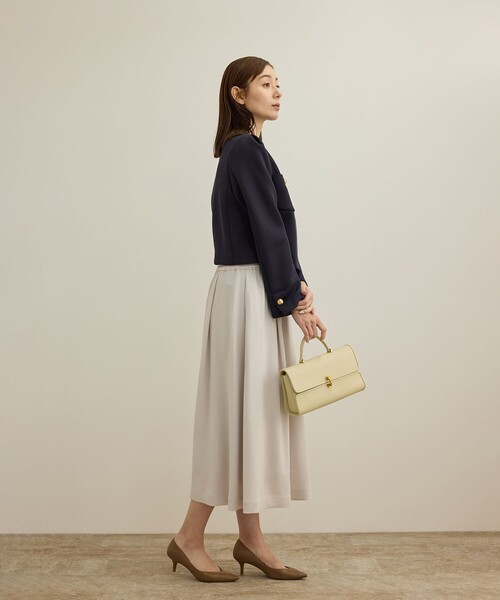 ロペ（ROPE’）/ 【洗える】タックフレアースカート/セットアップ対応 セール】【洗える】タックフレアースカート/セットアップ対応