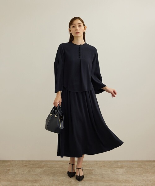 セール】【洗える】タックフレアースカート/セットアップ対応