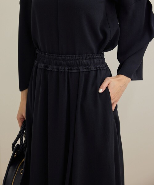 セール】【洗える】タックフレアースカート/セットアップ対応