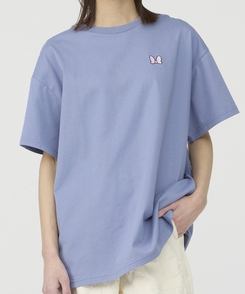 Disney（ディズニー）の「ディズニー  UVコットン グラフィックTシャツ ドナルド（Tシャツ/カットソー・レディース・パープル/ホワイト・S/M/L/XL）」の2枚目の写真