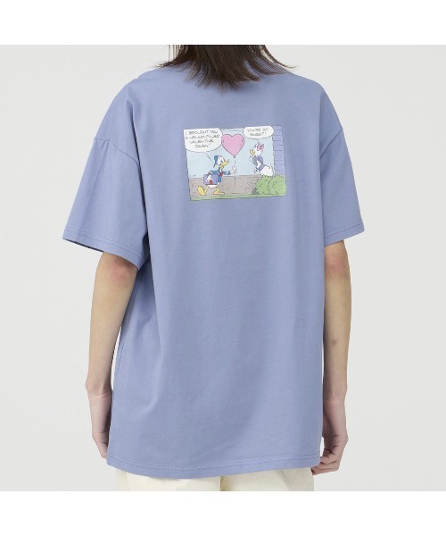 Disney（ディズニー）の「ディズニー  UVコットン グラフィックTシャツ ドナルド（Tシャツ/カットソー・レディース・パープル/ホワイト・S/M/L/XL）」の3枚目の写真
