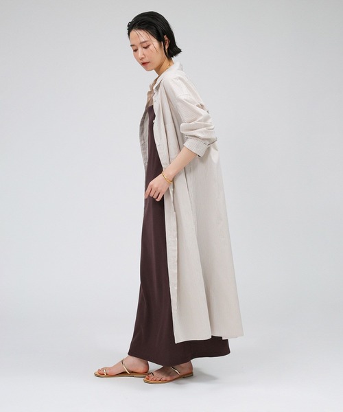 BABYLONE（バビロン）の「ストライプシャツワンピース（シャツワンピース・レディース・ブラック/ベージュ・FREE）」の21枚目の写真