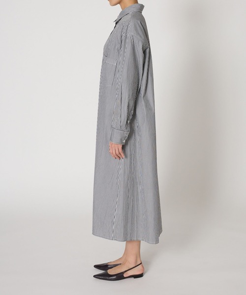 BABYLONE（バビロン）の「ストライプシャツワンピース（シャツワンピース・レディース・ブラック/ベージュ・FREE）」の19枚目の写真