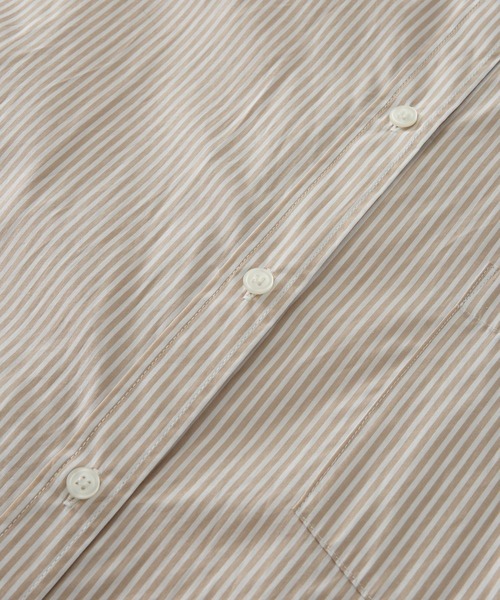 BABYLONE（バビロン）の「ストライプシャツワンピース（シャツワンピース・レディース・ブラック/ベージュ・FREE）」の10枚目の写真