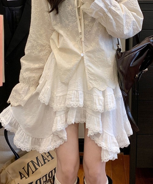 sevens（セブンズ）の「【sevens】SK　アシンメトリーレイヤードスカート（スカート・レディース・ホワイト・FREE）」の10枚目の写真