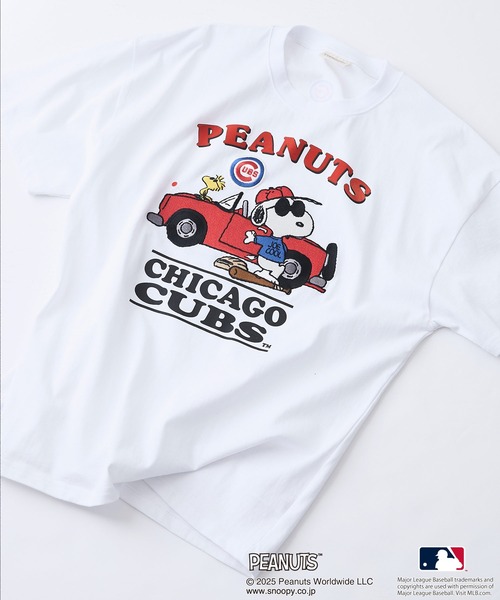 MLB(メジャーリーグベースボール)の「【PEANUTS×MLB】オリジナルデザイン Tシャツ ヤンキース ドジャース カブス(Tシャツ/カットソー・メンズ・パープル系その他/ホワイト系その他3/ブルー系その他2/ベージュ系その他/ホワイト系その他/ホワイト系その他2/ブラック系その他3/ベージュ系その他6/ブラック系その他6/ホワイト系その他4/ホワイト系その他5/ブルー系その他4/パープル系その他5/ベージュ系/ホワイト系1/ブルー系/ブラック系1/ブラック系その他7/ベージュ系その他7・X-LARGE/MEDIUM/LARGE)」の4枚目の写真
