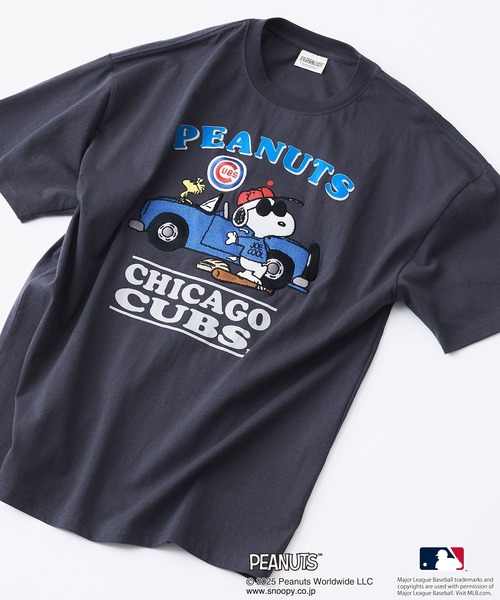 MLB(メジャーリーグベースボール)の「【PEANUTS×MLB】オリジナルデザイン Tシャツ ヤンキース ドジャース カブス(Tシャツ/カットソー・メンズ・パープル系その他/ホワイト系その他3/ブルー系その他2/ベージュ系その他/ホワイト系その他/ホワイト系その他2/ブラック系その他3/ベージュ系その他6/ブラック系その他6/ホワイト系その他4/ホワイト系その他5/ブルー系その他4/パープル系その他5/ベージュ系/ホワイト系1/ブルー系/ブラック系1/ブラック系その他7/ベージュ系その他7・X-LARGE/MEDIUM/LARGE)」の8枚目の写真