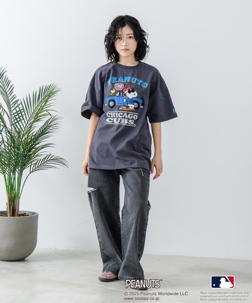 セール】【PEANUTS×MLB】オリジナルデザイン Tシャツ
