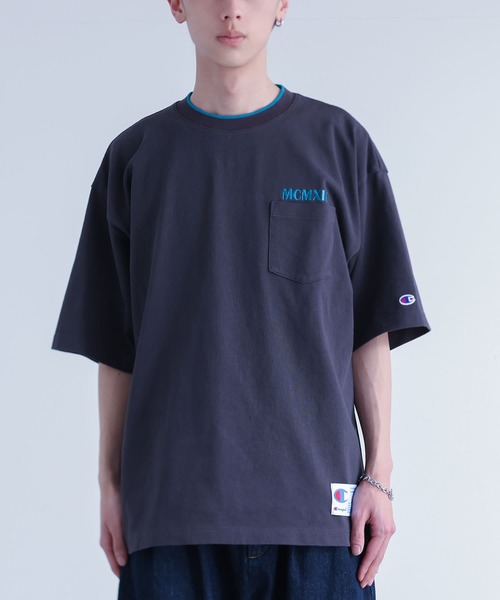 Champion】『Champion配色ロゴ半袖Tシャツ』（Tシャツ