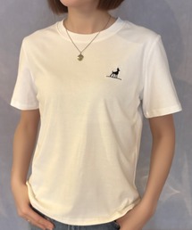 ワンポイントモチーフクルーネックTシャツ