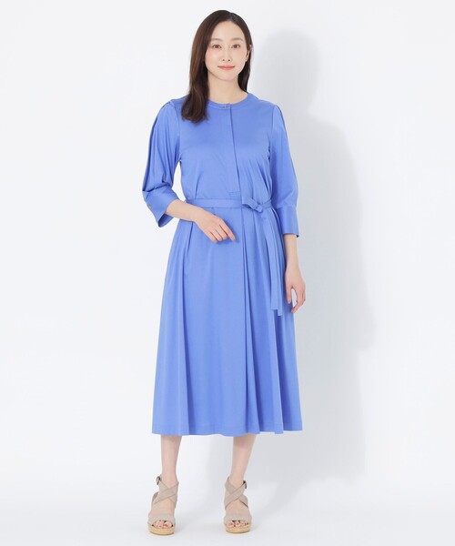 S.ESSENTIALS(エスエッセンシャルズ)の「【DRESOPHY】シルキースムースワンピース(ワンピース・レディース・ブルー系その他2/ダークネイビー・36/38)」の3枚目の写真