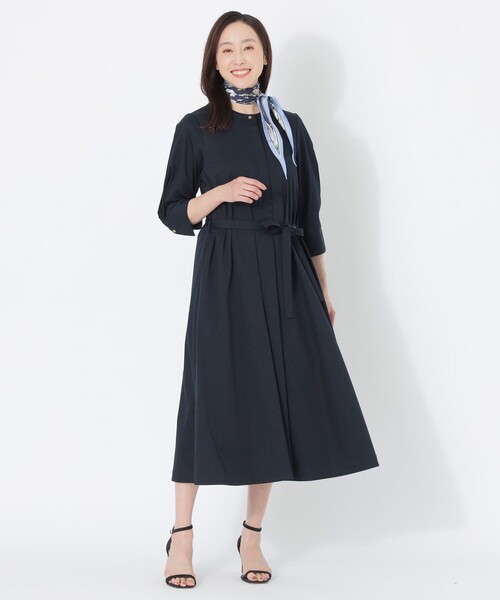 S.ESSENTIALS(エスエッセンシャルズ)の「【DRESOPHY】シルキースムースワンピース(ワンピース・レディース・ブルー系その他2/ダークネイビー・36/38)」の4枚目の写真