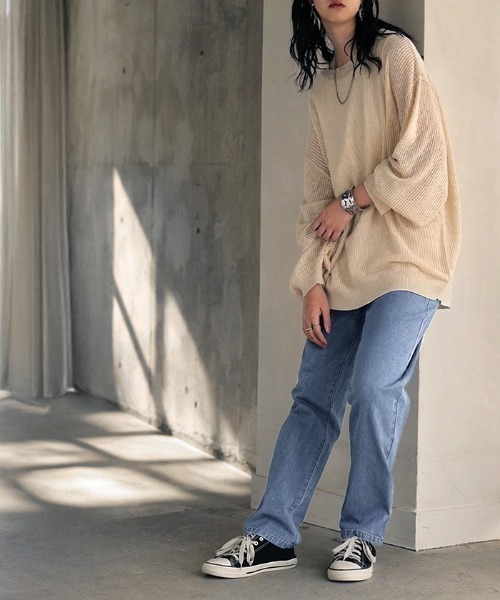 HUG.U(ハグユー)の「「 革命デニム 」すっきりテーパード(デニムパンツ・レディース・ブラック系/ネイビー/ライトグレー/ワンウォッシュ/ライトブルー・L(ショート丈)/M(ショート丈)/LL(ショート丈)/L(レギュラー丈)/M(レギュラー丈)/S(レギュラー丈)/LL(レギュラー丈)/S(ショート丈))」の20枚目の写真
