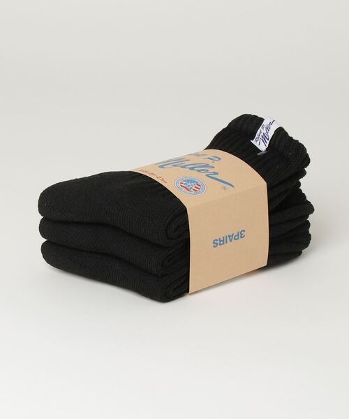 MILLER（ミラー）の「Robert P. Miller / 綿混ジャスト丈ソックス　3P / 312C（ソックス/靴下・メンズ・グレー/その他/ホワイト/ブラック・25-27CM）」の5枚目の写真