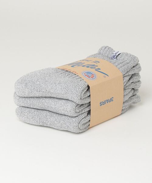 MILLER（ミラー）の「Robert P. Miller / 綿混ジャスト丈ソックス　3P / 312C（ソックス/靴下・メンズ・グレー/その他/ホワイト/ブラック・25-27CM）」の6枚目の写真