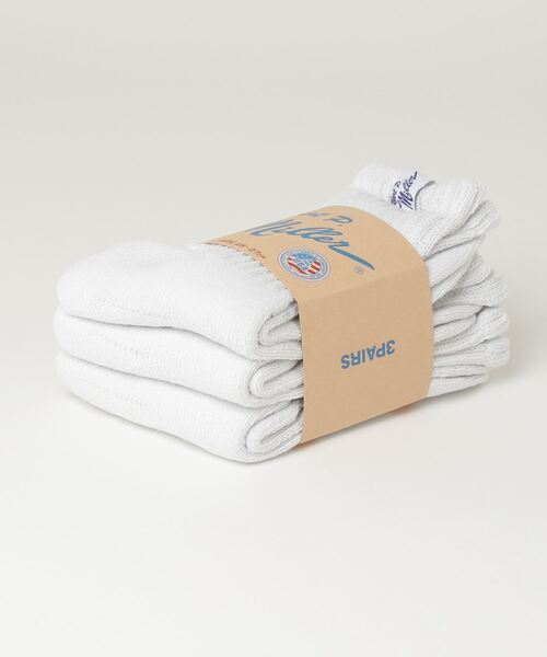 MILLER（ミラー）の「Robert P. Miller / 綿混ジャスト丈ソックス　3P / 312C（ソックス/靴下・メンズ・グレー/その他/ホワイト/ブラック・25-27CM）」の7枚目の写真