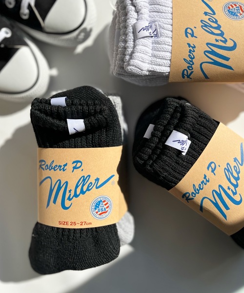 MILLER（ミラー）の「Robert P. Miller / 綿混ジャスト丈ソックス　3P / 312C（ソックス/靴下・メンズ・グレー/その他/ホワイト/ブラック・25-27CM）」の8枚目の写真
