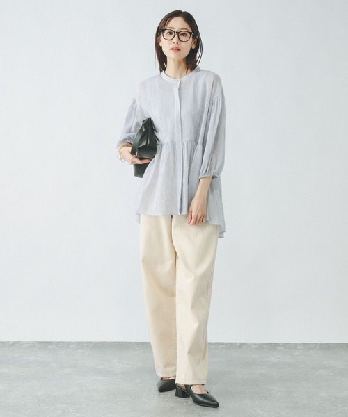 グローバルワーク　エアリーリラックスデニムブラウス せこ子プロデュース/エアリーリラックスデニムブラウス グローバル