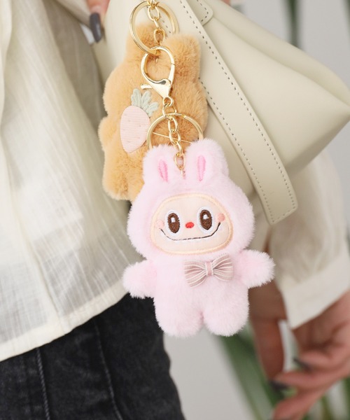 ウサギのぬいぐるみキーホルダー 4個セット セール】ウサギモンスターぬいぐるみキーホルダー 4個セット