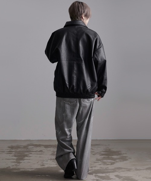 SILVER BULLET(シルバーバレット)の「『SILVER BULLET SELECT AP/シルバーバレットセレクト』PUベジタブル加工A-2ブルゾン【gb】(ブルゾン・メンズ・ブラック/ブラウン・L/M/S)」の17枚目の写真