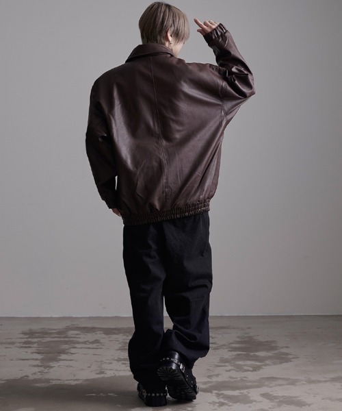 SILVER BULLET(シルバーバレット)の「『SILVER BULLET SELECT AP/シルバーバレットセレクト』PUベジタブル加工A-2ブルゾン【gb】(ブルゾン・メンズ・ブラック/ブラウン・L/M/S)」の22枚目の写真