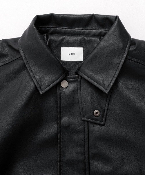 SILVER BULLET(シルバーバレット)の「『SILVER BULLET SELECT AP/シルバーバレットセレクト』PUベジタブル加工A-2ブルゾン【gb】(ブルゾン・メンズ・ブラック/ブラウン・L/M/S)」の3枚目の写真