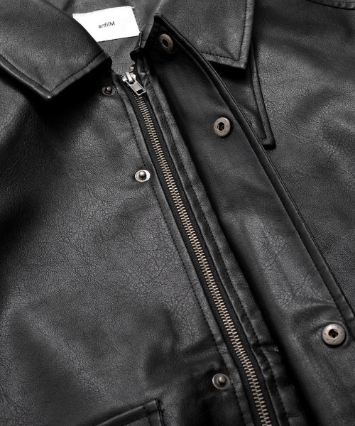 SILVER BULLET(シルバーバレット)の「『SILVER BULLET SELECT AP/シルバーバレットセレクト』PUベジタブル加工A-2ブルゾン【gb】(ブルゾン・メンズ・ブラック/ブラウン・L/M/S)」の5枚目の写真