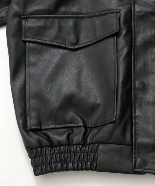 SILVER BULLET(シルバーバレット)の「『SILVER BULLET SELECT AP/シルバーバレットセレクト』PUベジタブル加工A-2ブルゾン【gb】(ブルゾン・メンズ・ブラック/ブラウン・L/M/S)」の7枚目の写真