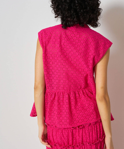 URBAN RESEARCH ROSSO WOMEN(アーバンリサーチ ロッソ)の「Mewl アイレットレースブラウス(シャツ/ブラウス・レディース・ブラック/ピンク・FREE)」の12枚目の写真