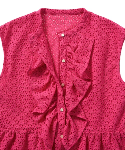 URBAN RESEARCH ROSSO WOMEN(アーバンリサーチ ロッソ)の「Mewl アイレットレースブラウス(シャツ/ブラウス・レディース・ブラック/ピンク・FREE)」の7枚目の写真
