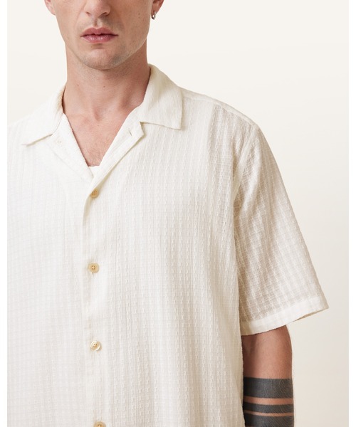 アレックスムリンズ ALEX MULLINS 半袖シャツ ホワイト サイズ：S SHAW SHORT SLEEVE SHIRT | SHAW 半袖 シャツ（シャツ/ブラウス