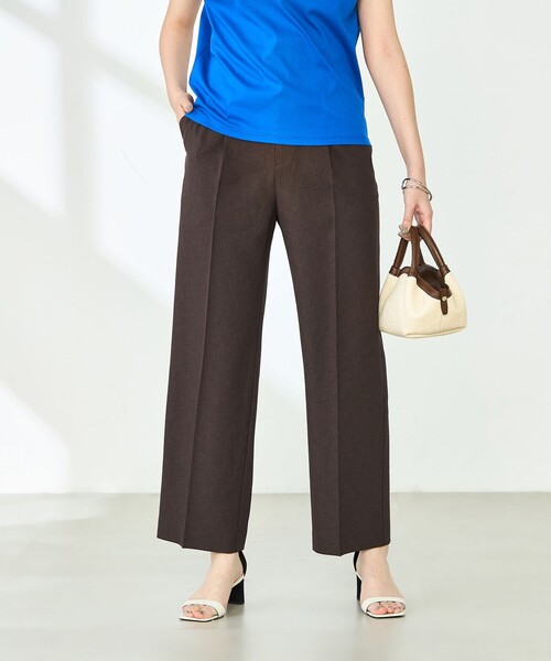 NOLLEY’S（ノーリーズ）の「【PR林☆別注カラーあり】ウォッシャブルツイルストレッチ愛されワイドパンツ（その他パンツ・レディース・キナリ/オリーブ/チャコールグレー/ベージュ/ブラウン/ピンク/ブラック・34/36/38/40）」の16枚目の写真