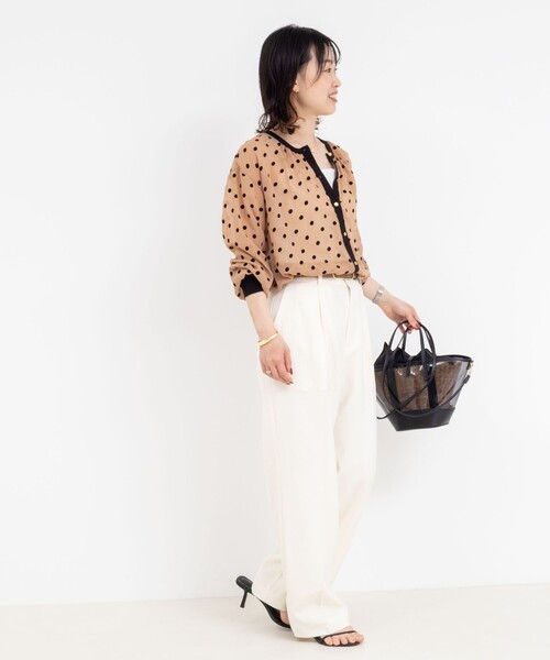 NOLLEY’S（ノーリーズ）の「【PR林☆別注カラーあり】ウォッシャブルツイルストレッチ愛されワイドパンツ（その他パンツ・レディース・キナリ/オリーブ/チャコールグレー/ベージュ/ブラウン/ピンク/ブラック・34/36/38/40）」の20枚目の写真