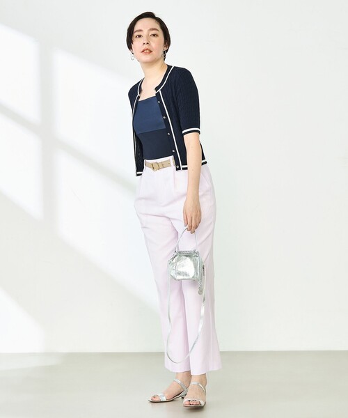 NOLLEY’S（ノーリーズ）の「【PR林☆別注カラーあり】ウォッシャブルツイルストレッチ愛されワイドパンツ（その他パンツ・レディース・キナリ/オリーブ/チャコールグレー/ベージュ/ブラウン/ピンク/ブラック・34/36/38/40）」の9枚目の写真