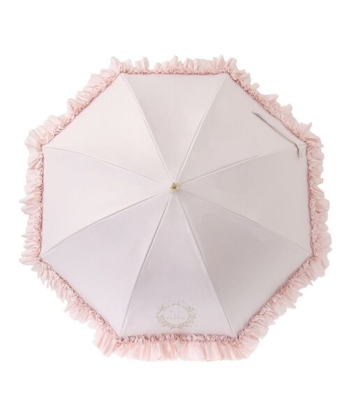 美品 傘 商品名:Maison de FLEUR 　フリル長傘 ピンク メゾン ド フルール Maison de FLEUR ヒートカットフリル長傘