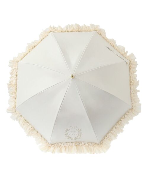 Maison de FLEUR（メゾンドフルール）の「遮光&UV CUT フリル傘（長傘・レディース・ピンク/ブラック/オフホワイト・FREE）」の21枚目の写真