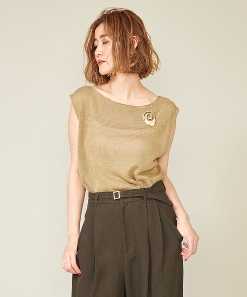 ユナイテッドアローズ　Vネック ノースリーブ ベスト UNITED ARROWS - 【BLACK】ボタン Vネック ニット ベストの通販