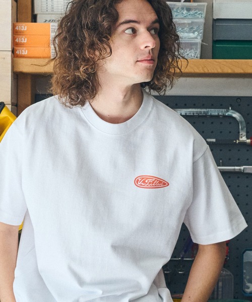 UN-FILLED(アンフィルド)の「mt9704- GERBERA MECHANIC HEAVY WEIGHT T-SHIRT Tシャツ(Tシャツ/カットソー・メンズ・ホワイト/サンドベージュ・XL/M/L)」の3枚目の写真