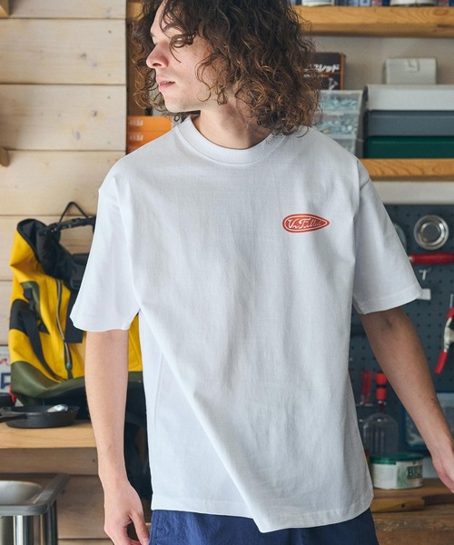 UN-FILLED(アンフィルド)の「mt9704- GERBERA MECHANIC HEAVY WEIGHT T-SHIRT Tシャツ(Tシャツ/カットソー・メンズ・ホワイト/サンドベージュ・XL/M/L)」の4枚目の写真