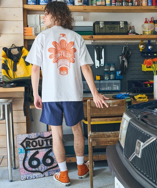 UN-FILLED(アンフィルド)の「mt9704- GERBERA MECHANIC HEAVY WEIGHT T-SHIRT Tシャツ(Tシャツ/カットソー・メンズ・ホワイト/サンドベージュ・XL/M/L)」の7枚目の写真